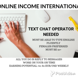 Text Chat Operator | PostAds PH