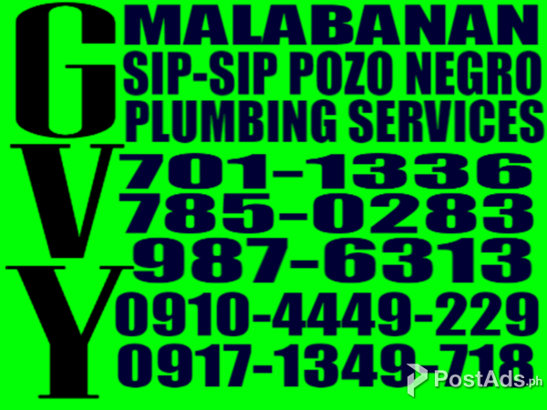 Malabanan plumbing services 701-1336 / 785-0283 / 987-6313