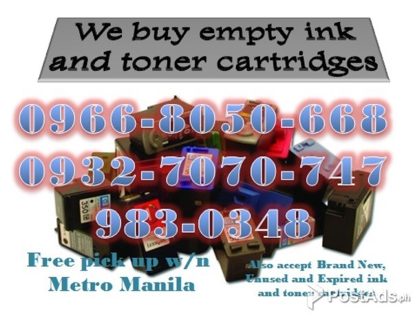 Buyer of empty ink cartridges Legit Company