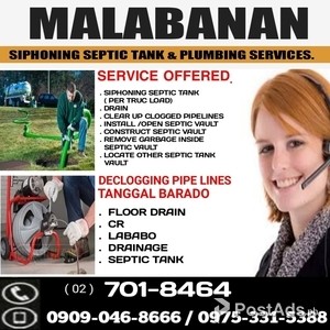 MAKATI MALABANAN SIPHONING POZO NEGRO PLUMBING 09090468666 09753315388 | PostAds PH