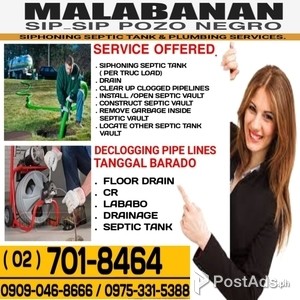 MAKATI MALABANAN SIPHONING POZO NEGRO 09090468666 09753315388 701-8464 | PostAds PH