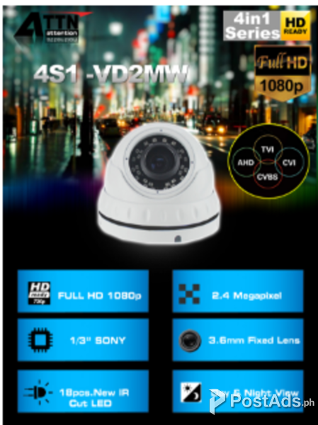 ATTN 4S1-VD2MW Analog-AHD-TVI-CVI CCTV Camera