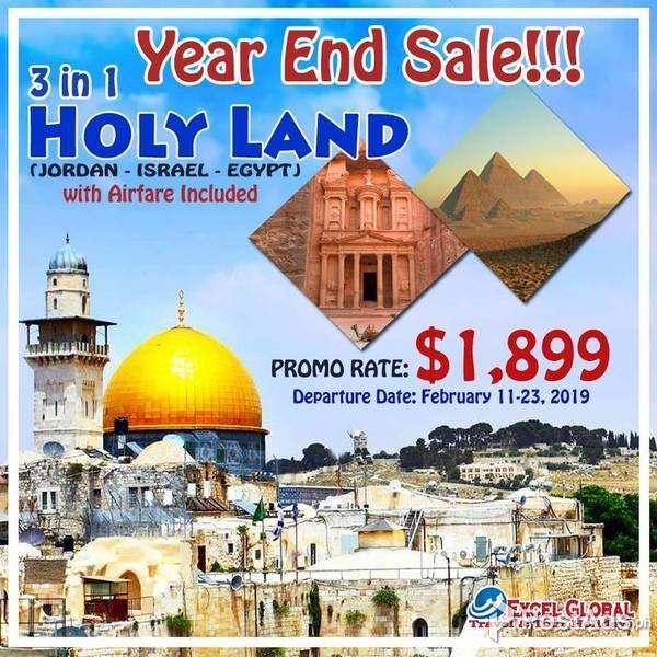 HOLY LAND PACKAGE YEAR END SALE!!