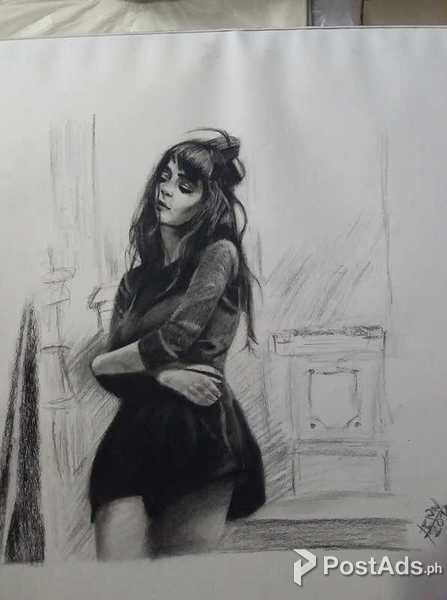 Charcoal and Pastel Portrait