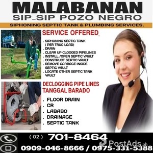 MALABANAN SIPHONING POZO NEGRO NOVALICHES QC 09090468666 09753315388 | PostAds PH