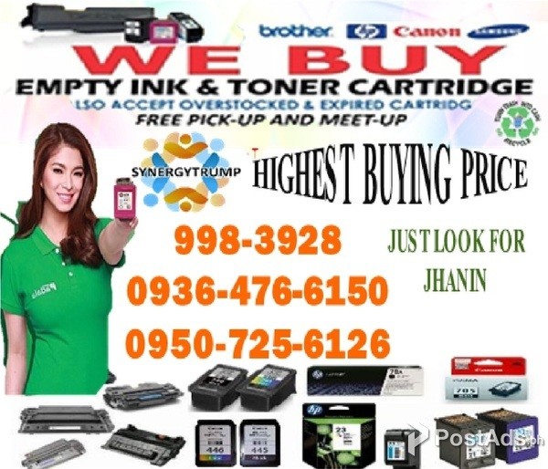 Buyer of Empty Ink Cartridges and Toner ( Expired, Unused )