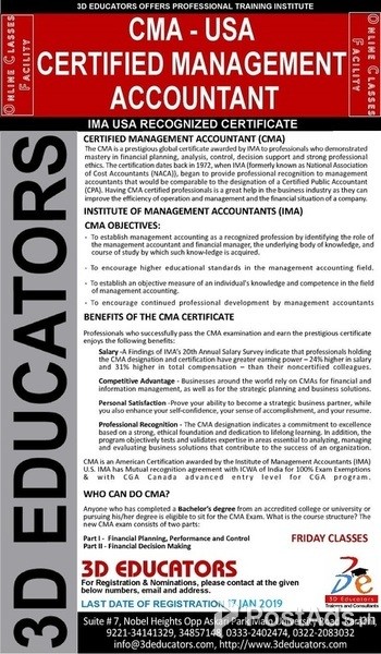 CMA - Certified Management Accountant Training