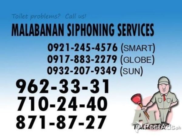 Las Pinas malabanan siphoning services 8718727