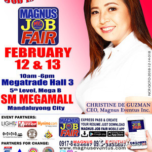 Magnus Job Fair: Job is in the air on February 12 and 13, 2019 | PostAds PH