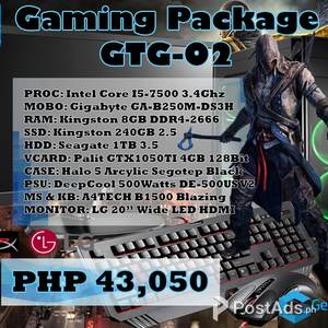 Computer Gaming Package Intel 7th Gen Core i3 i5 i7 | PostAds PH