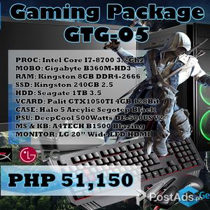 Computer Gaming Package Intel 8th Gen Core i5 i7 | PostAds PH