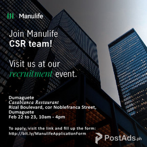 Magnus: Manulife CSR Caravan on February 22 and 23, 2019 | PostAds PH
