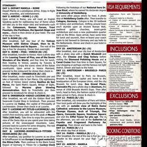 AFFORDABLE EUROPE TOUR | PostAds PH