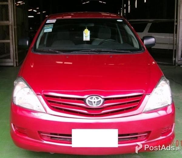 TOYOTA INNOVA RED FOR RENT