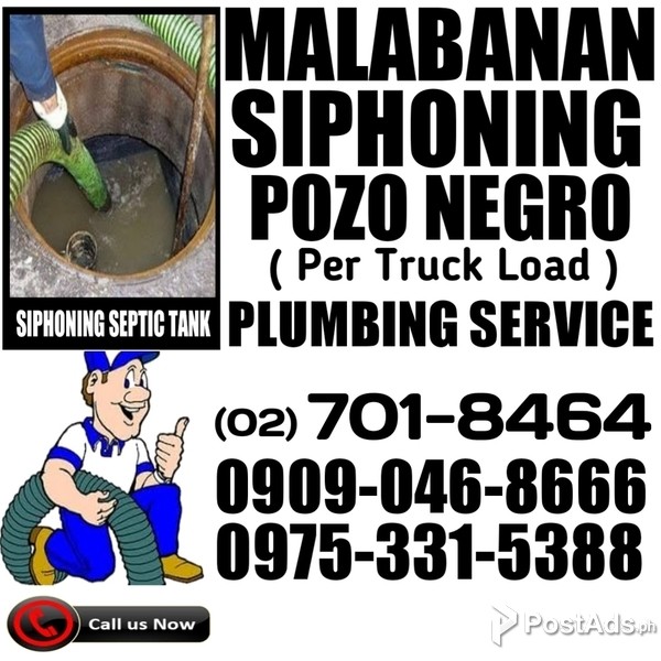 METRO MANILA MALABANAN SIPHONING POZO NEGRO 09753315388 (02) 701-8464