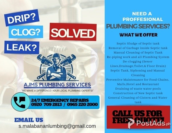 malabanan siphoning plumbing services 09652202000 launion