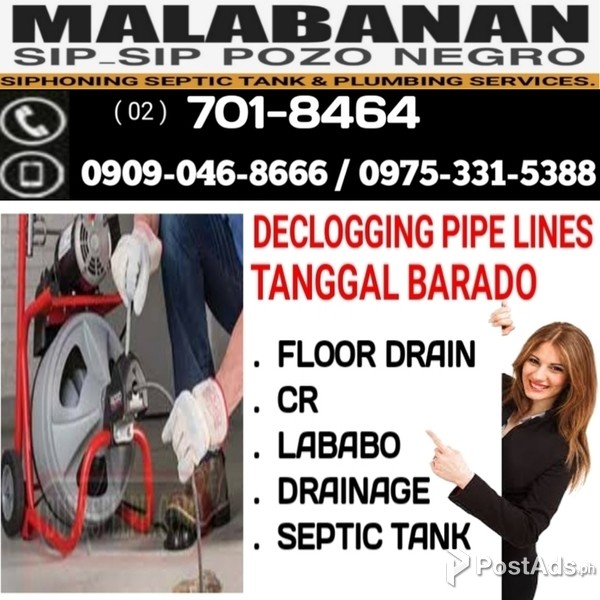 TUBERO DECLOGGING TANGGAL BARADO MALABON 09090468666 09753315388