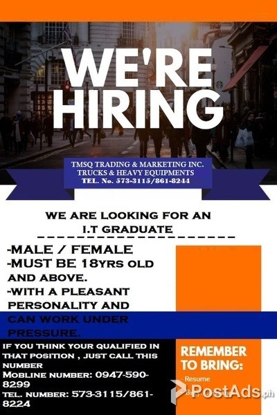 \WERE LOOKING FOR I.T GRADUATE