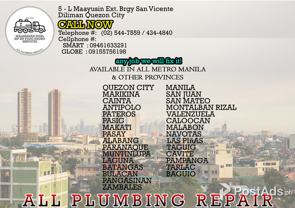 1.QUEZON CITY , Siphoning Septic Tank/Plumbing and Decloggin Services 