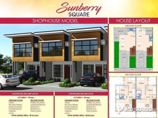  TWO- STOREY SHOPHOUSE SUNBERRY SQUARE in Balamban Cebu