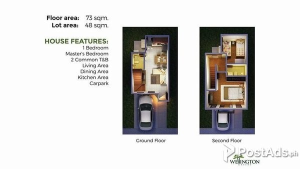2 STOREY TOWNHOUSE WELLINGTON GREEN in Cogon,Compostela Cebu