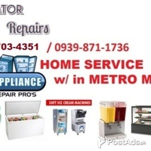 REFRIGERATOR SERVICE, REF , FREEZER, CHILLER | PostAds PH