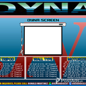 DYNA MOTORIZED ELECTRIC PROJECTOR SCREEN AUTOMATIC PROJECTION SCREEN | PostAds PH