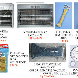 Mosquito killer lamp Clothes rope Clock Cloth line Wooden pegs n rope | PostAds PH