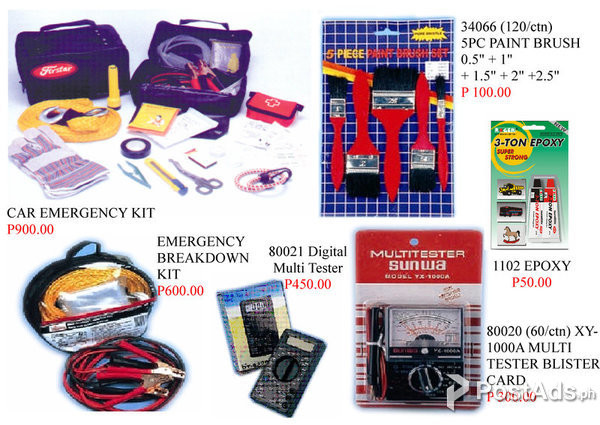 Car emergency kit Emergency Breakdown kit Tester Paint brush Epoxy