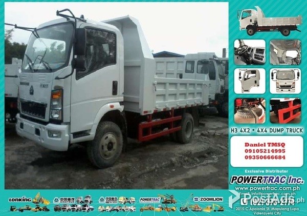 Sinotruk Homan 6Wheeler 4x4 4cbm Mini Dump Truck