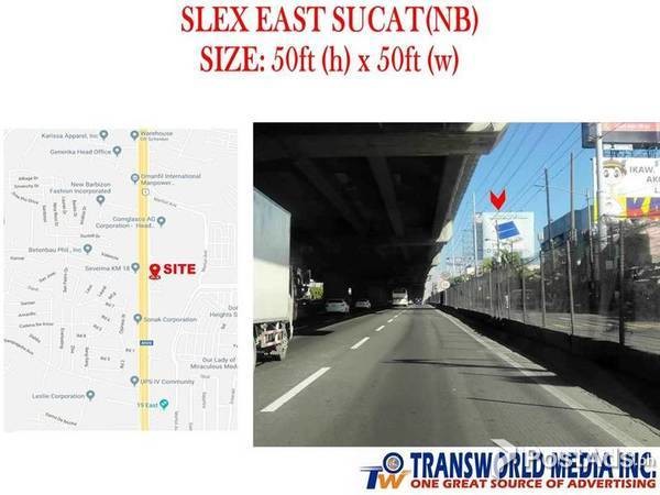 SLEX EAST SUCAT BILLBOARD SITE FOR LEASE