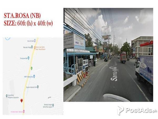 STA ROSA LAGUNA BILLBOARD SITE FOR LEASE