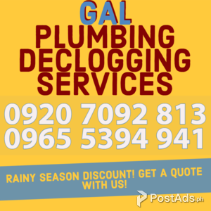 CAVITE GAL PLUMBING DECLOGGING SERVICES 09207092813 | PostAds PH