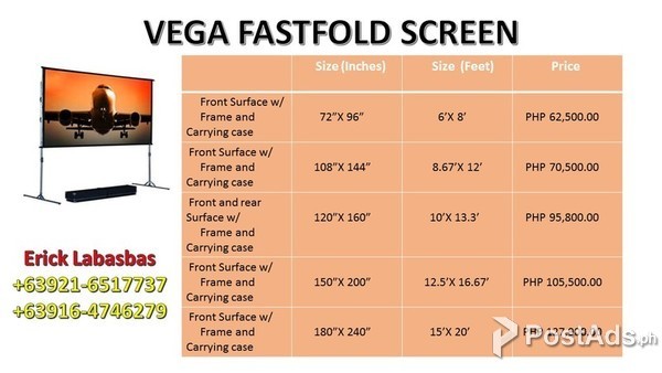 Fast-Fold Projection Screen