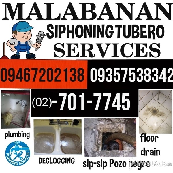 MALABANAN TUBERO SERVICES SANTA LUCIA PASIG AREA 09467202138 701-7745