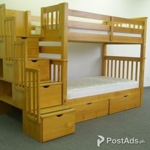 Solidwood Bunkbed pull out bedframe | PostAds PH