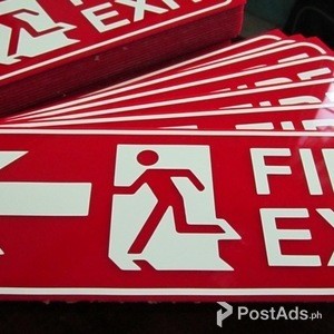 Fire Exit Sign - Glow in the dark | PostAds PH