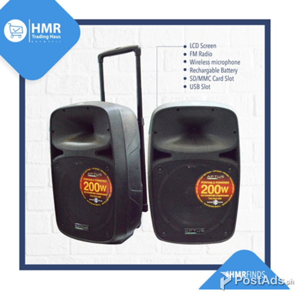 Aptus Portable Powered PA Loudspeaker with MP3 Player 