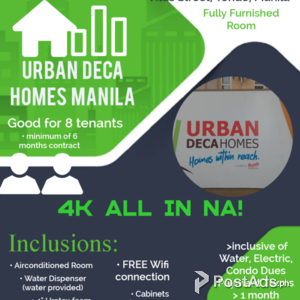Condo Unit in Manila For Male Bedspace | PostAds PH