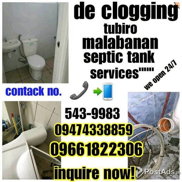 Septic tank services low price siphoneng and declogging