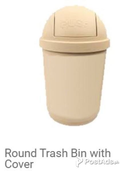 Round Trash Bin with Cover