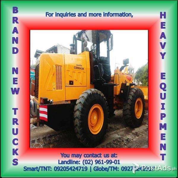 FOR SALE BRAND NEW! LONKING CDM843 WHEEL LOADER 2.3CBM