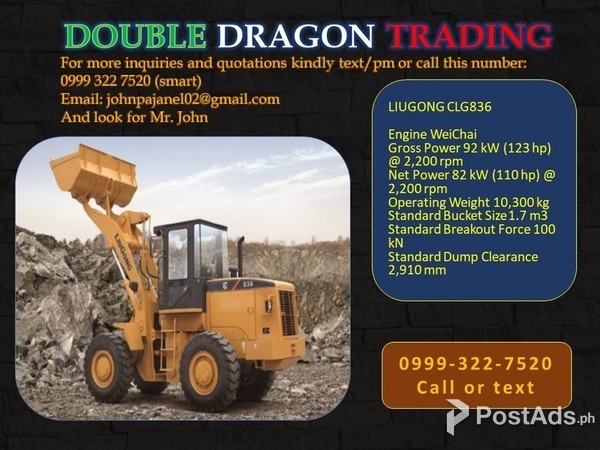 LIUGONG WHEEL LOADERS 0.8 TO 3.0 CBM