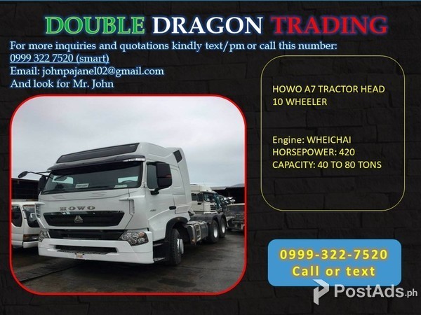 HOWO TRACTOR HEAD 10 WHEELER 420hp