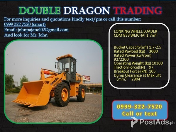 LONKING WHEEL LOADERS PAYLOADERS