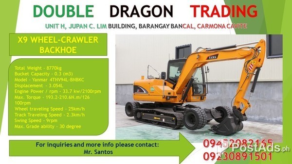 YAMA X9 WHEEL-CRAWLER BACKHOE