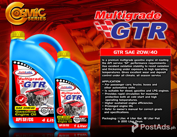 Autolube Multigrade GTR SAE 20W/40