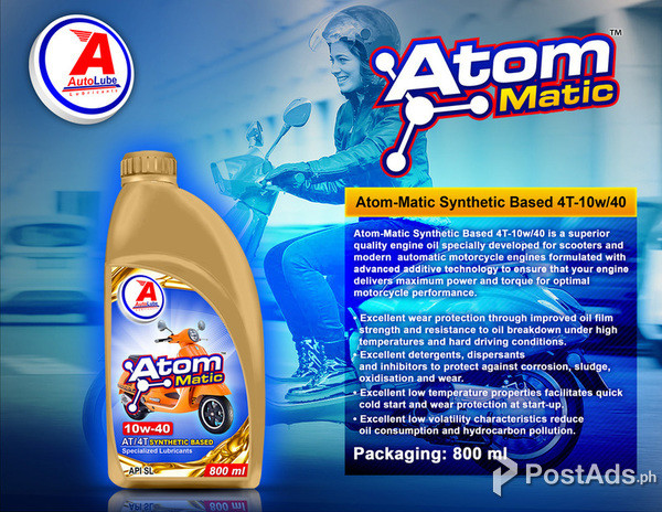Autolube Atom-Matic Synthetic Based 4T-10w/40