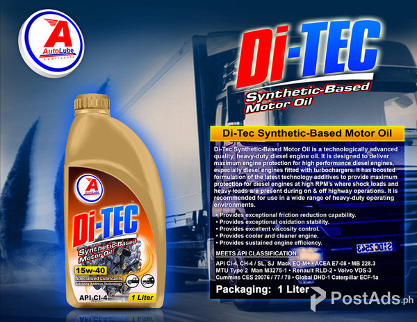 Autolube Di-Tec Synthetic-Based Motor Oil