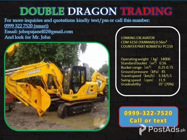 LONKING  EXCAVATORs  BACKHOEs
